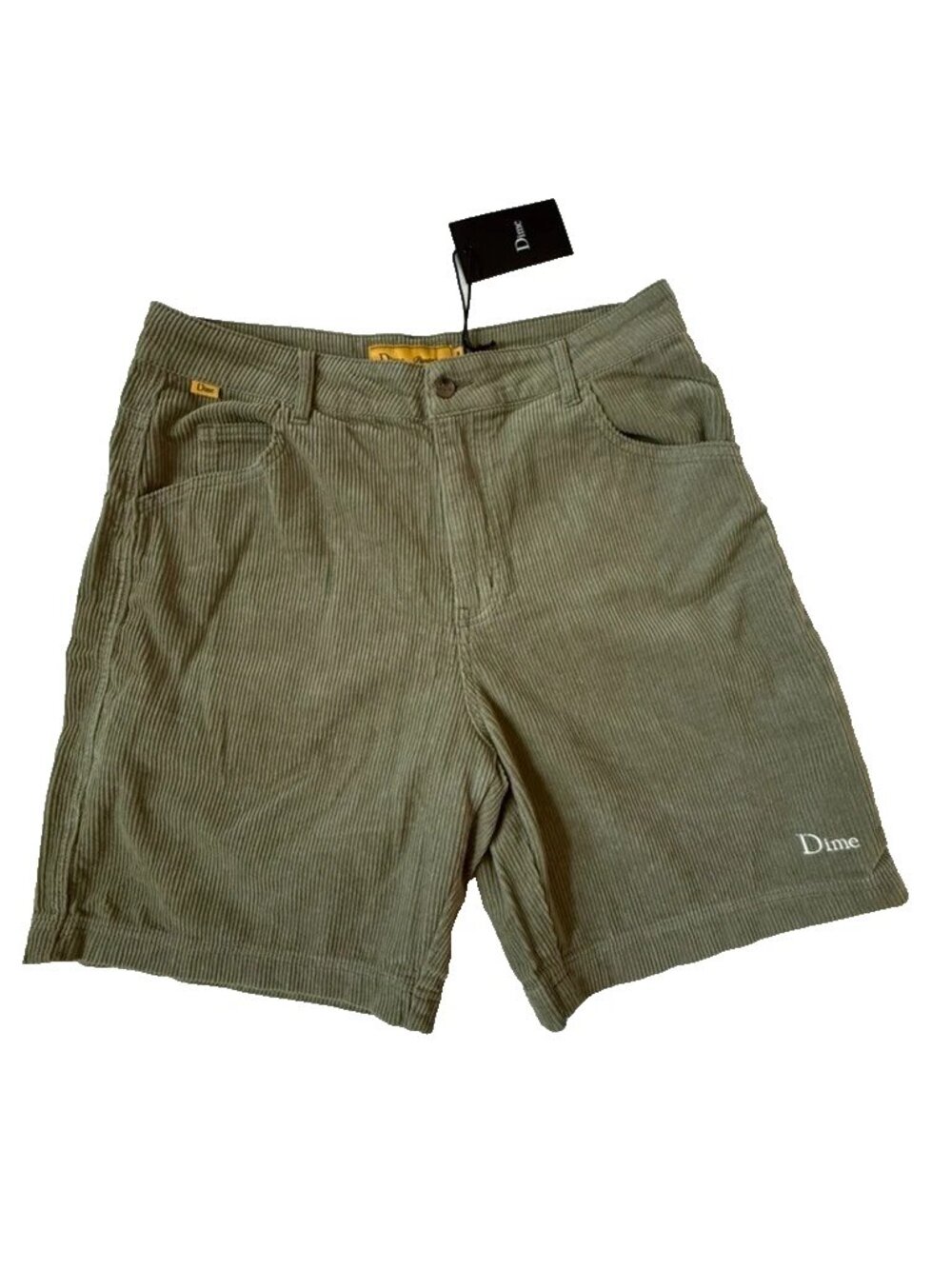 Dime Mens M Corduroy Shorts Green Olive Skater Streetwear NEW NWT Pantalons